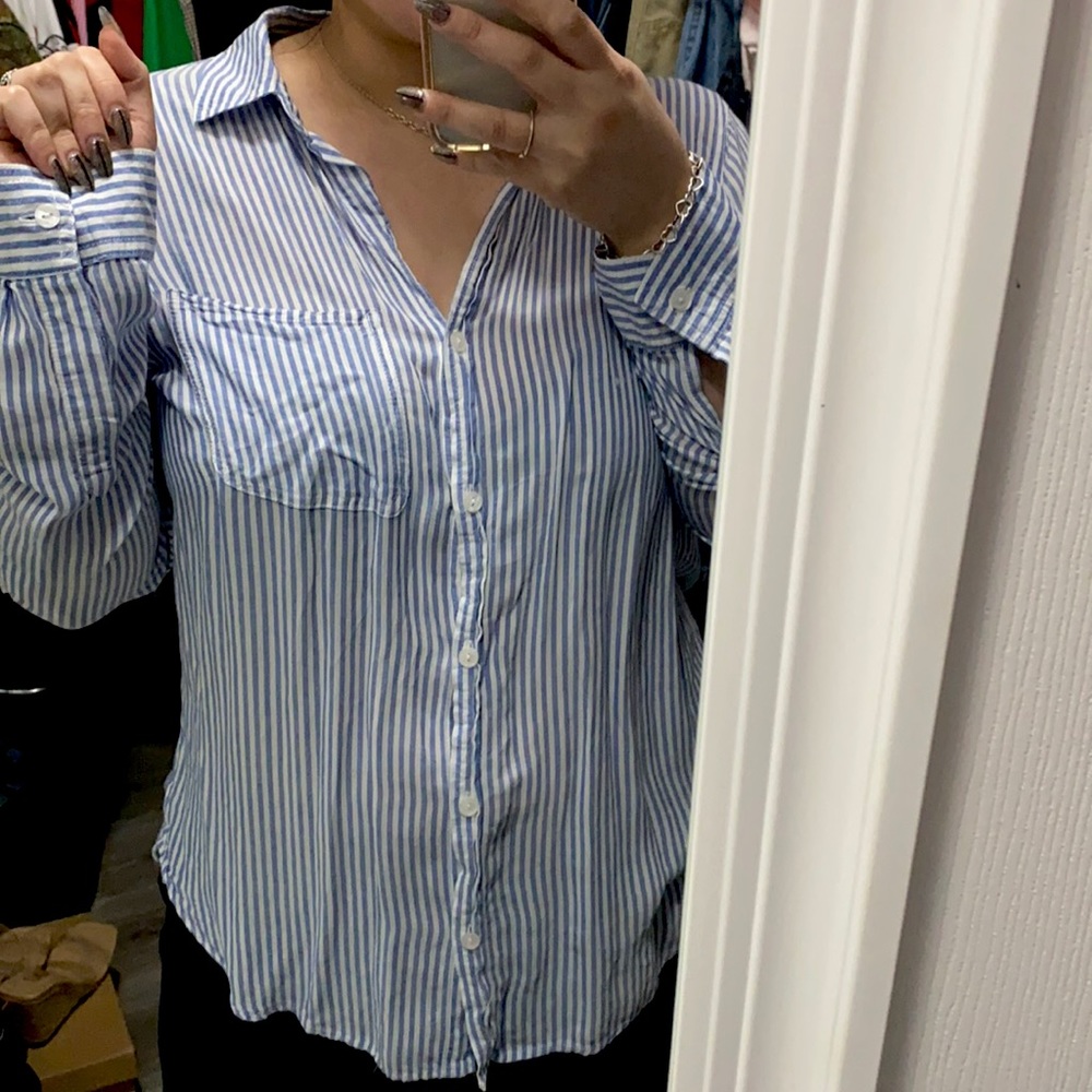 Striped button up shirt